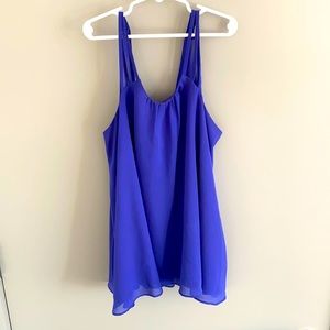 Miss Me Bright purple silky tank!